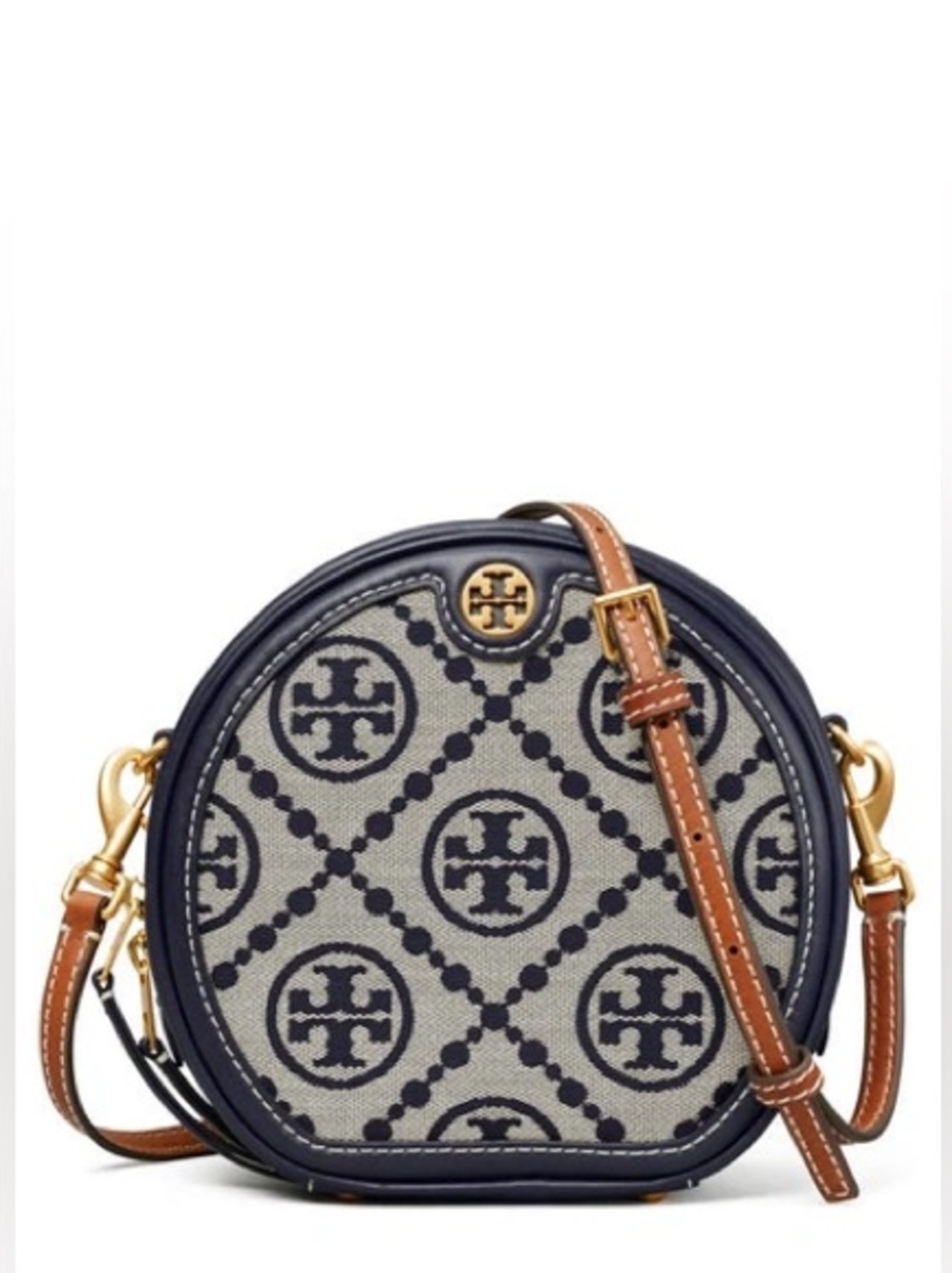 Tory Burch T Monogram Jacquard Moon Crossbody Bag - NWT